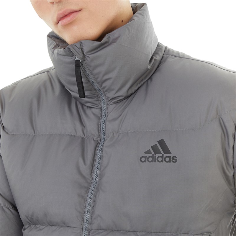 adidas Mens D11 Big Baffle Down Padded Jacket Grey Four