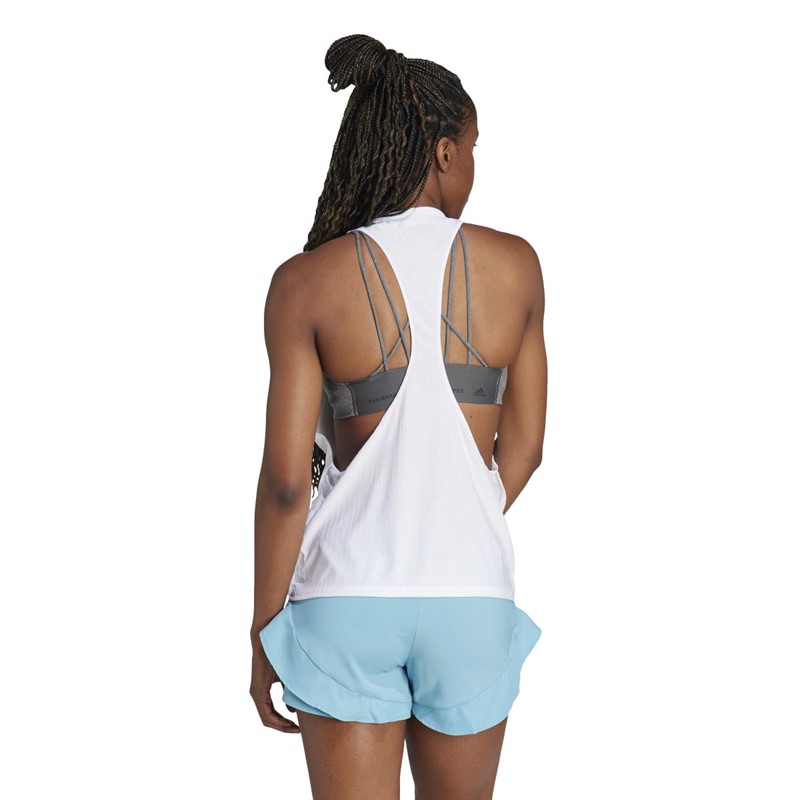 adidas Womens Made To Be Remade Aeroready Tank Top White