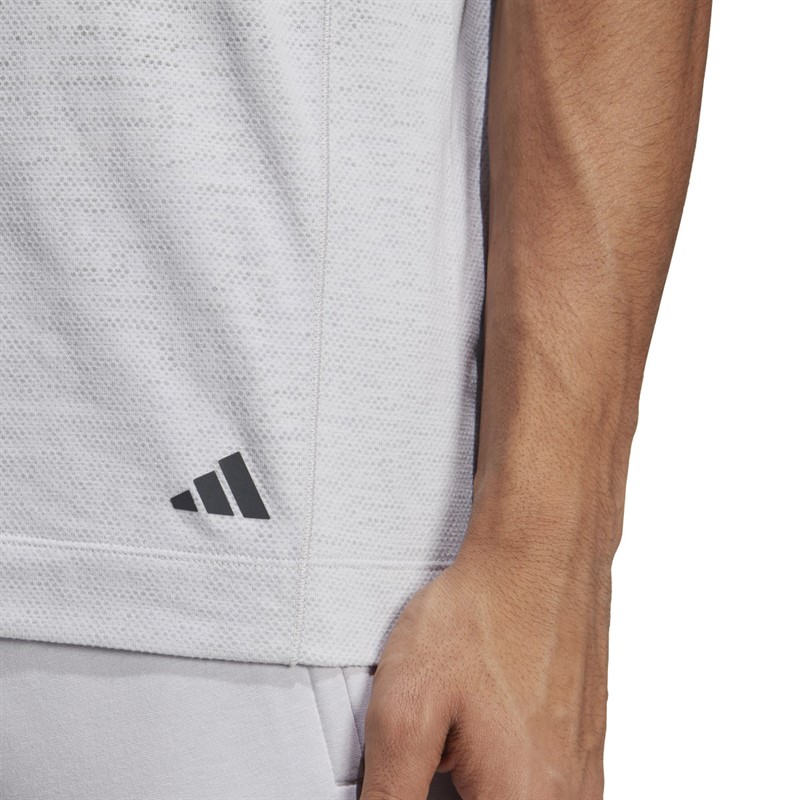 adidas Mens Yoga Training T-Shirt Light Solar Grey