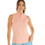 adidas Womens Ottoman Sleeveless Golf Polo Coral Fusion/White