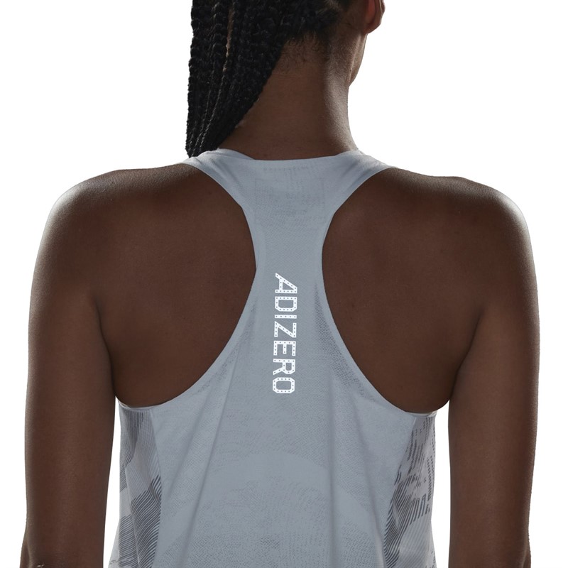 adidas Womens Adizero Aeroready Tank Top White/Dash Grey