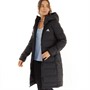 adidas Womens Helionic Padded Hooded Long Down Jacket Black