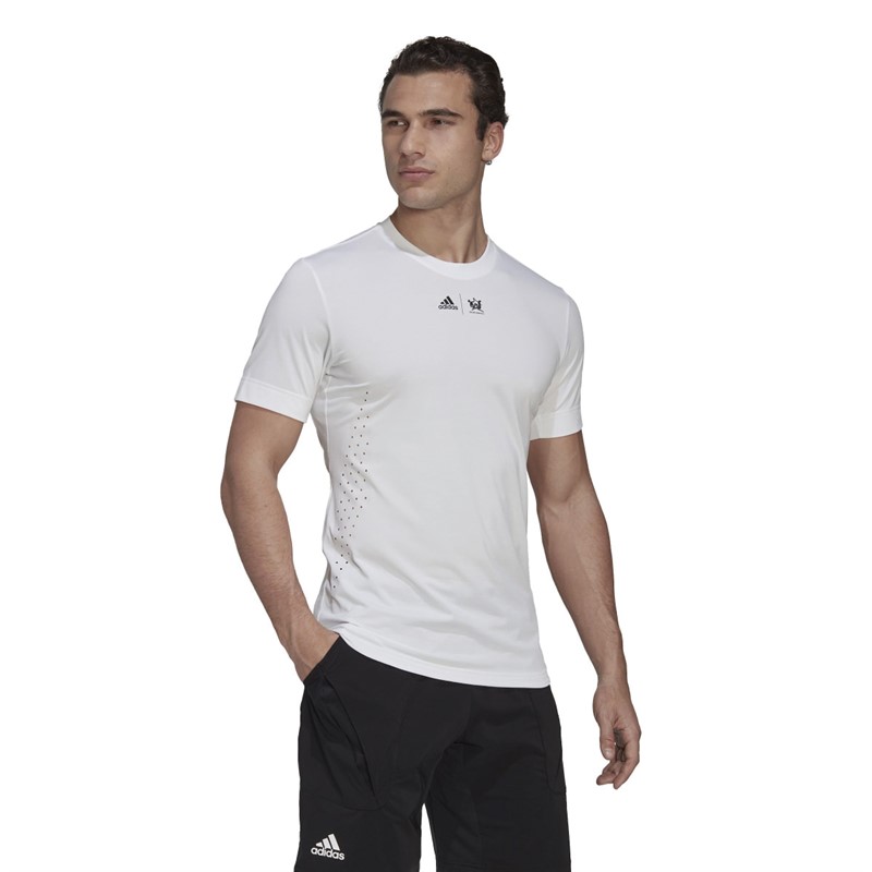 Buy adidas Mens Tennis New York Graphic T-Shirt White