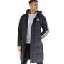 adidas 3-Stripes Down Padded Hooded Long Coat Black