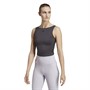 adidas Womens Yoga Studio Aeroready Cropped Tank Top Black/Black