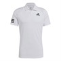 adidas Mens Tennis Club 3-Stripes Polo Shirt White/Black