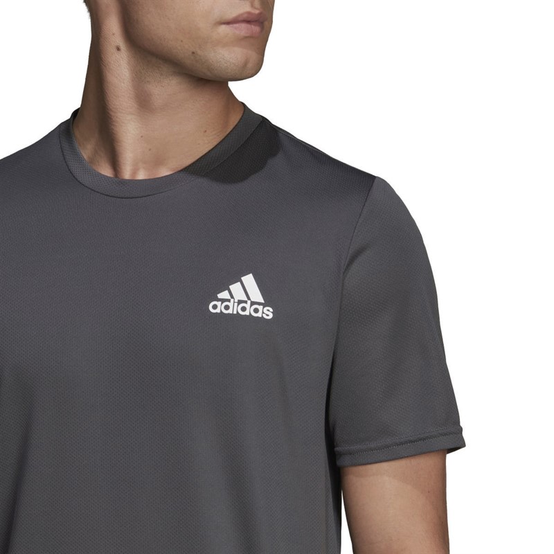 adidas Mens Aeroready Designed For Movement T-Shirt Grey Six