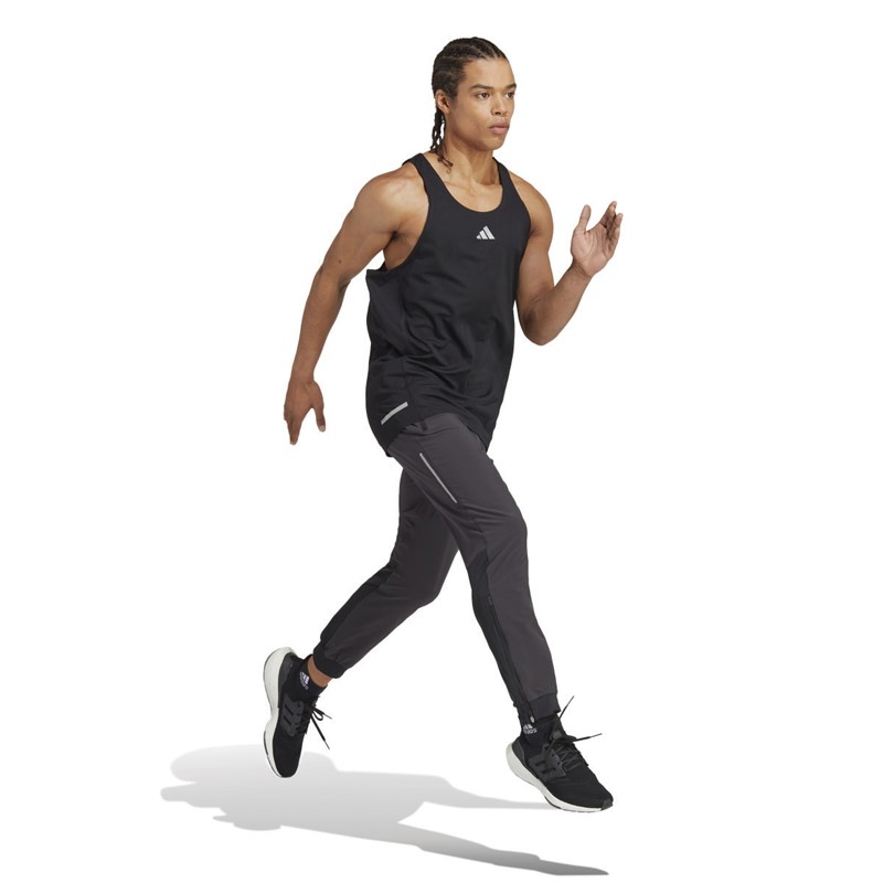 Buy adidas Mens X-City Cooler Aeroready Running Singlet Black