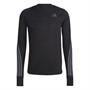 adidas Mens Run Icon Full Reflective 3-Stripes Aeroready Long Sleeve Running Top Black