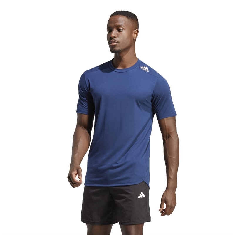 adidas Mens Designed For Training T-Shirt Dark Blue