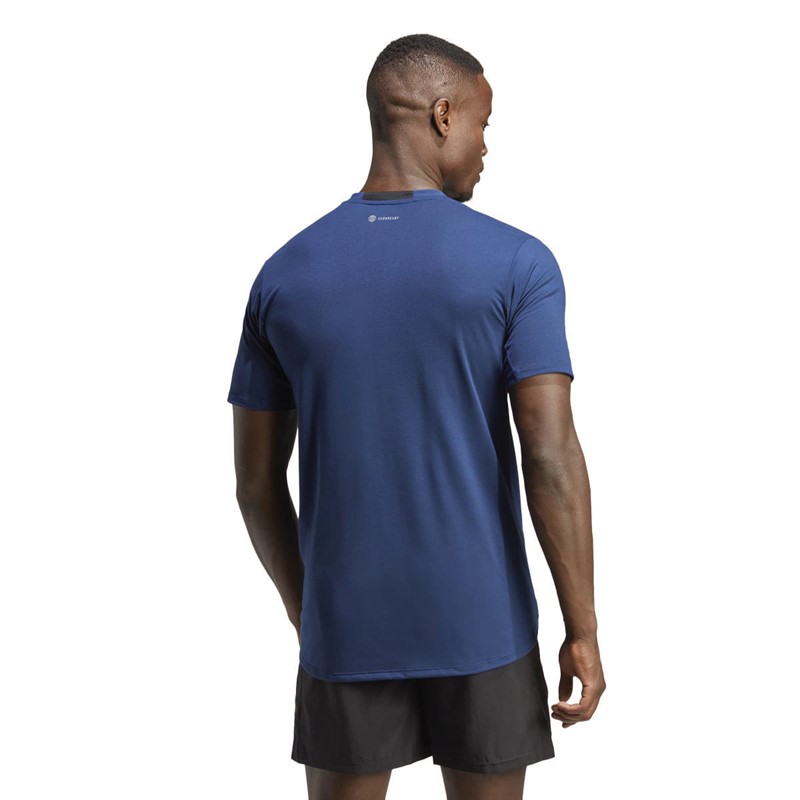 adidas Mens Designed For Training T-Shirt Dark Blue