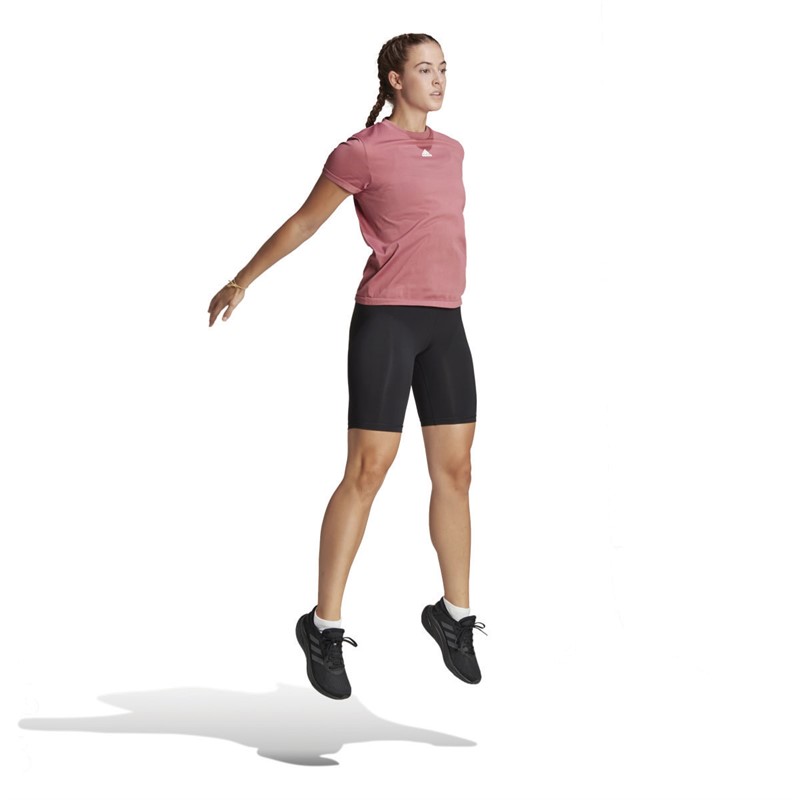 adidas Womens Aeroknit Seamless Top Pink Star/White