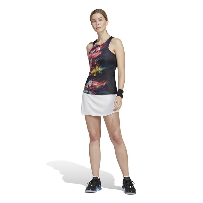 adidas Womens Melbourne Aeroready Graphic Tennis Tank Top Multi Color/Black