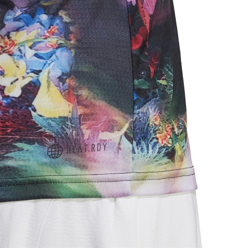 adidas Womens Melbourne Aeroready Graphic Tennis Tank Top Multi Color/Black