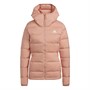 adidas Womens Helionic Padded Hooded Down Jacket Ambient Blush