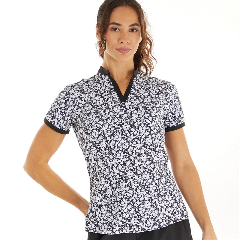 Buy adidas Womens Ultimate365 Golf Polo Black/White