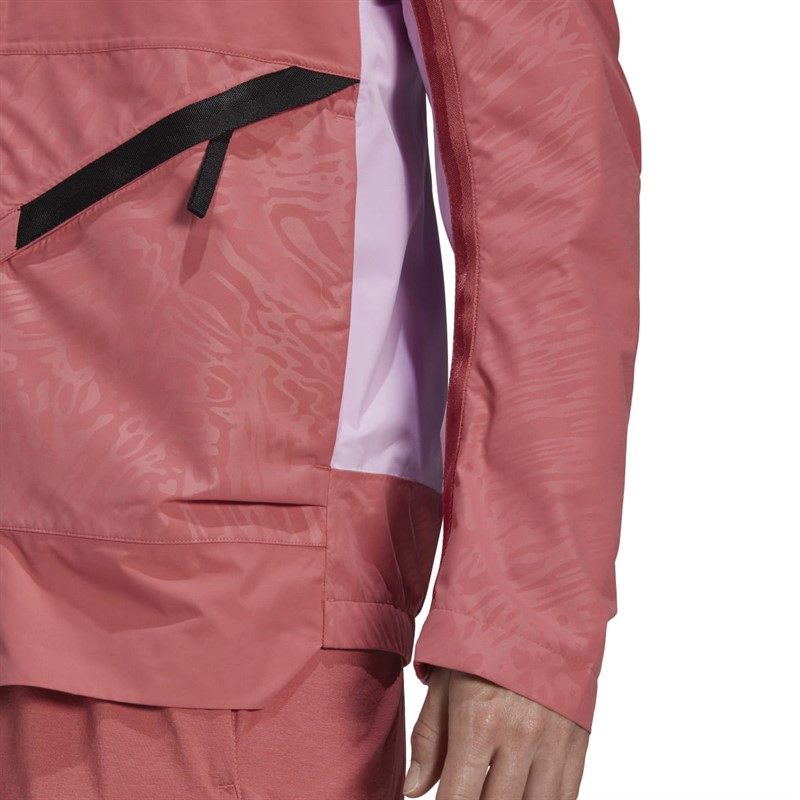 adidas Womens Terrex Utilitas Rain.Rdy 2.5 Layer Waterproof Jacket Wonder Red/Blink Lilac