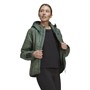 adidas Womens Itavic 3-Stripes Light Hooded Jacket Grey Oxide Melange