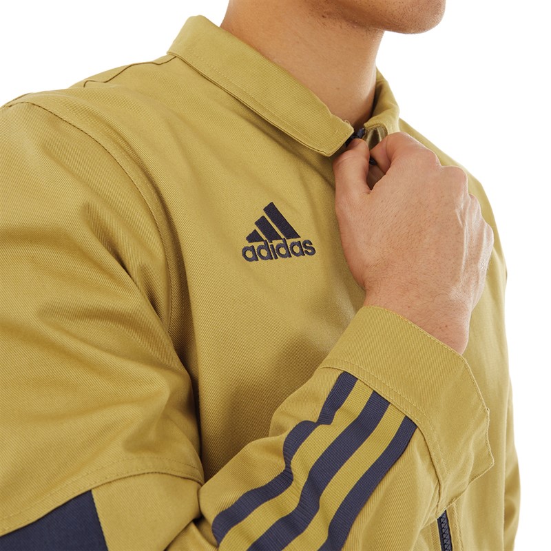 adidas Mens Tiro Overshirt Gold Beige