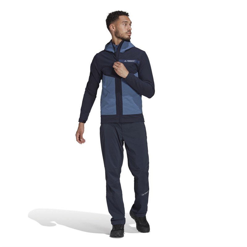 adidas Mens Terrex Multi Water-Resistent Soft Shell Jacket Legend Ink/Wonder Steel