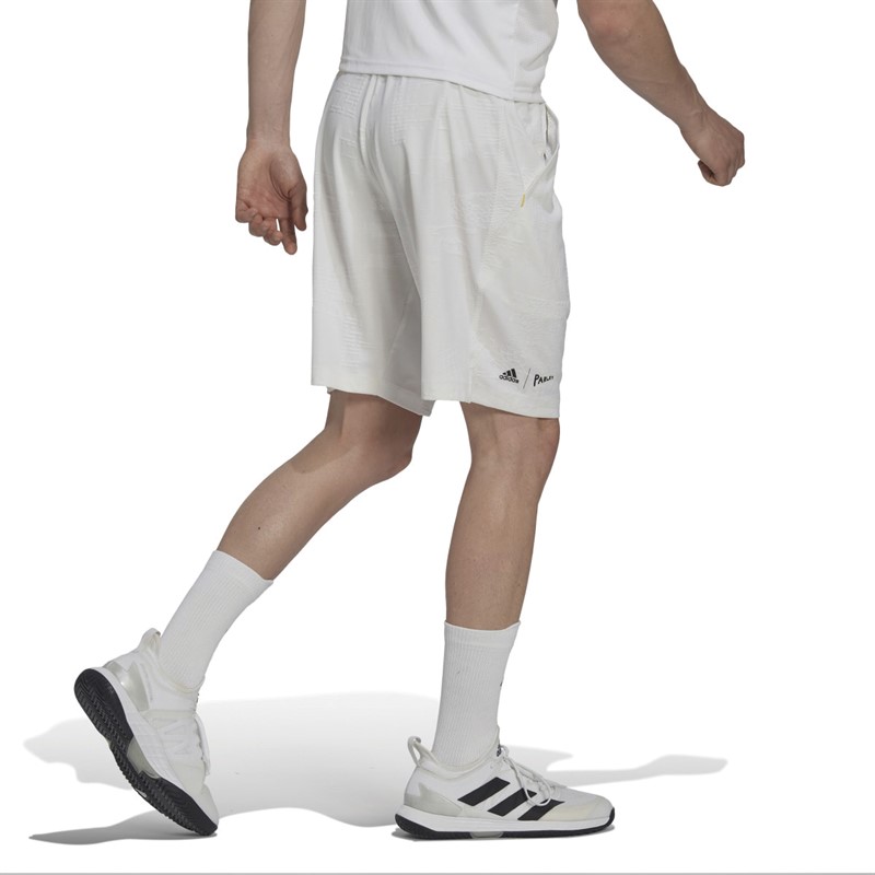 adidas Mens Tennis London Knit Ergo Shorts White