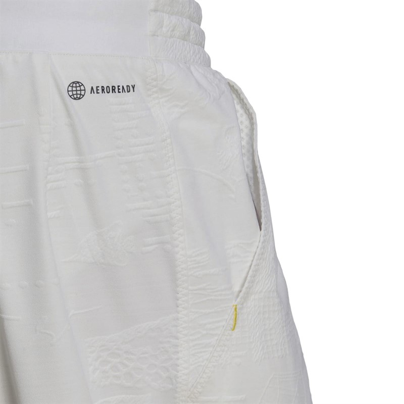 adidas Mens Tennis London Knit Ergo Shorts White