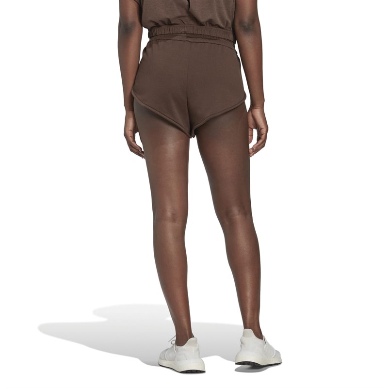 adidas Womens Hyperglam Mini Shorts Brown/White