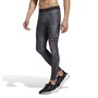 adidas Mens Adizero Heat.Rdy Saturday Long Running Tight Leggings Black/Grey Six