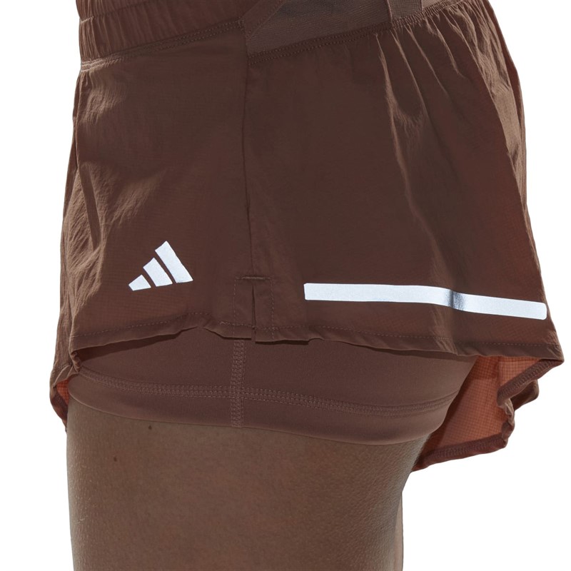 adidas Womens Collective Power AEROREADY Wind.Rdy Shorts Clay Strata