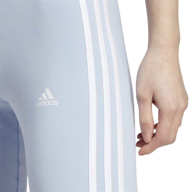 adidas Womens Essentials 3-Stripes Shorts Blue Dawn/White