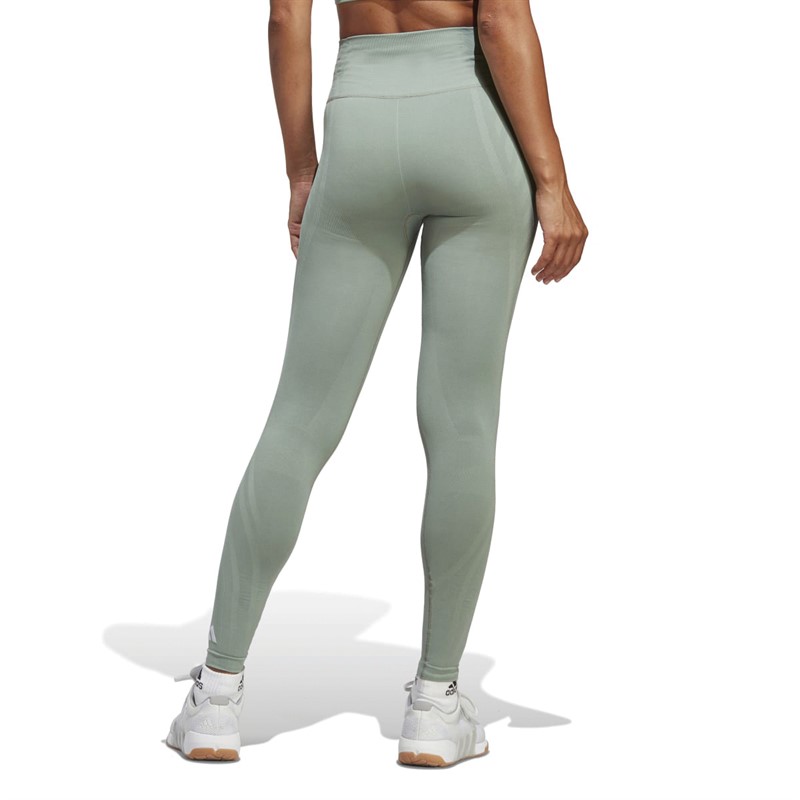 adidas Womens Formotion Sculpted 7/8 Tight Leggings Silver Green