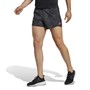 adidas Mens Adizero Running Split Shorts Black/Grey Six