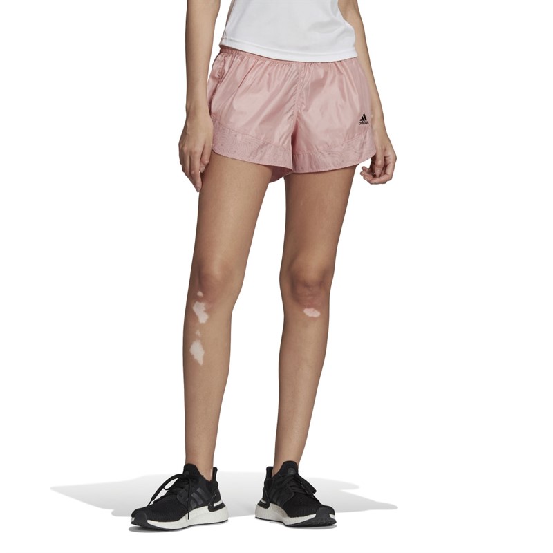 adidas Womens Run Fast Aeroready Reflective Shorts Wonder Mauve