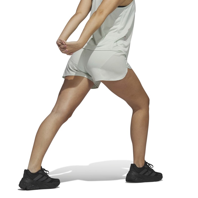 adidas Womens Run For The Oceans Aeroready Shorts Linen Green