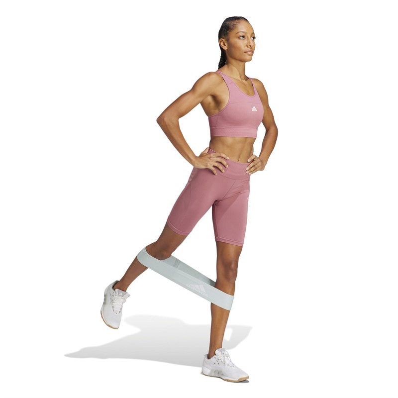 adidas Womens Aeroknit Seamless Tight Shorts Pink Strata