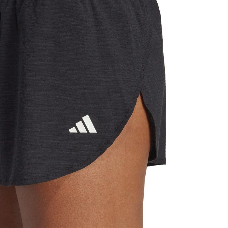 adidas Womens Run Icons Made With Nature Aeroready Shorts Black