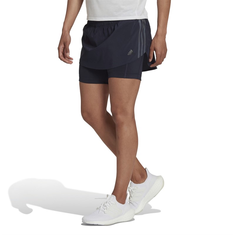 adidas Womens Run Icons Aeroready 3-Stripes Skort Legand Ink