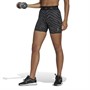 adidas Womens Hyperglam Techfit Aeroready Zebra High Waisted Tight Shorts Multi Color/Black