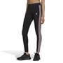 adidas Womens 3-Stripes Leggings Black/Clear Pink