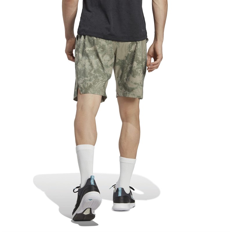 adidas Mens Tennis Paris Heat.Rdy 2-In-1 Shorts Silver Pebble