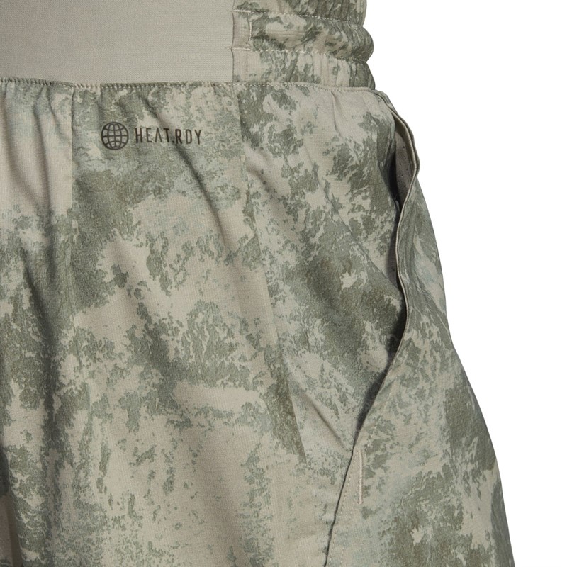 adidas Mens Tennis Paris Heat.Rdy 2-In-1 Shorts Silver Pebble