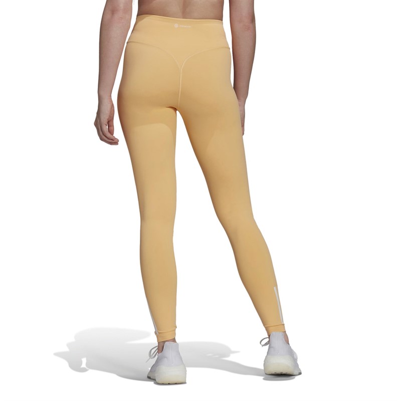 adidas Womens Hyperglam Aeroready High Rise Tight Leggings Pulse Amber