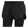 adidas Womens Run Fast Aeroready 2 In 1 Shorts Black/Black