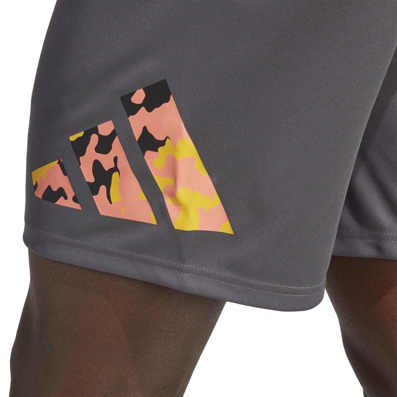 adidas Mens Train Essentials Seasonal Training Shorts Grey Five/Black