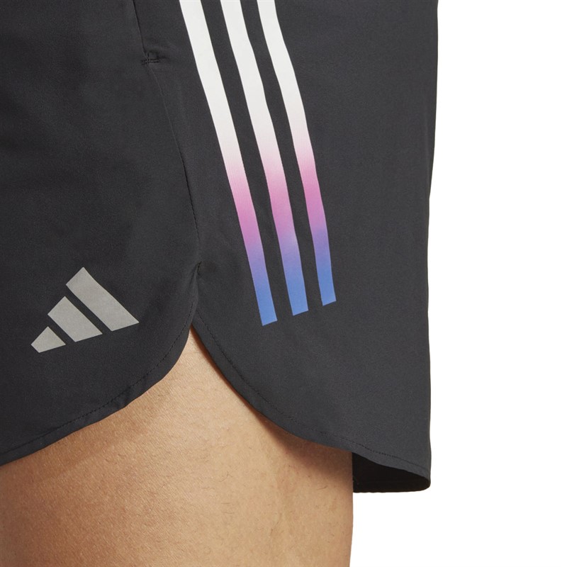 Buy adidas Mens Run Icons 3Stripes Aeroready Running Shorts Black