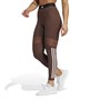 adidas Womens Hyperglam Aeroready 3-Stripes 7/8 Tight Leggings Brown