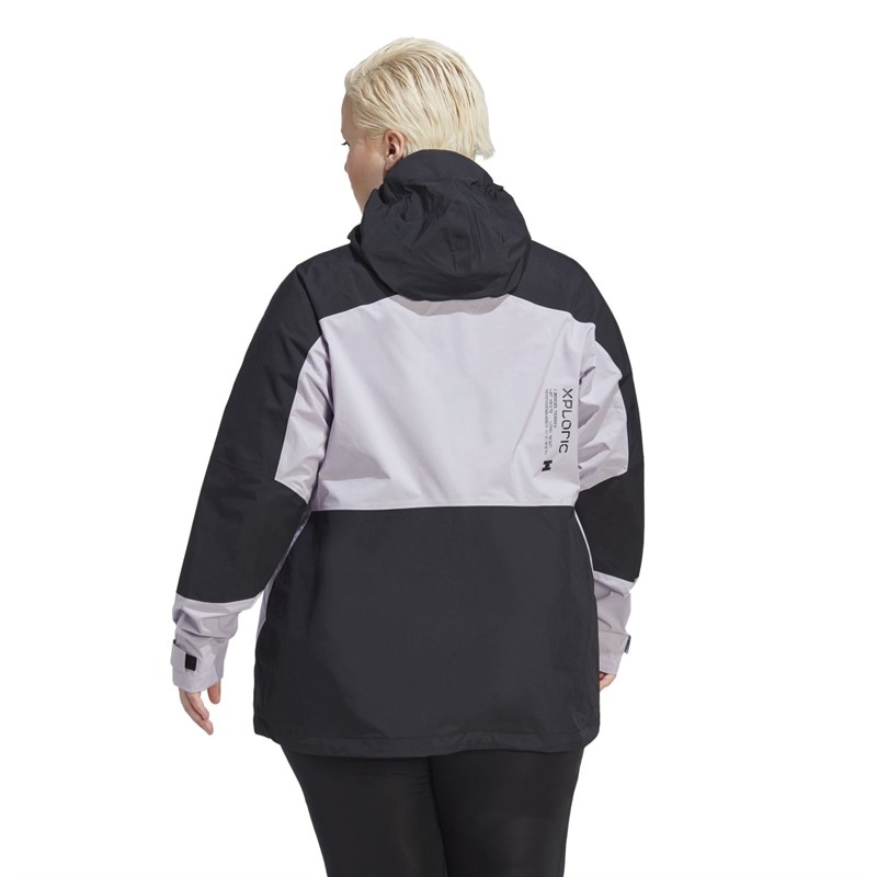 adidas Dames Terrex Xploric Rain.rdy Waterdichte Hoodie met Capuchon (Plus Size) Zilveren Schemering