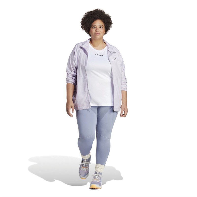 adidas Dames Terrex Multi Wind.rdy Jas (plus Size) Zilveren Dageraad