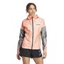 adidas Leichte wasserdichte Damen-Jacke mit Kapuze Terrex Agravic Rain.rdy Halbeinschlag Orange/Schwarz