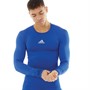 adidas Mens Compression Long Sleeve Top Royal Blue